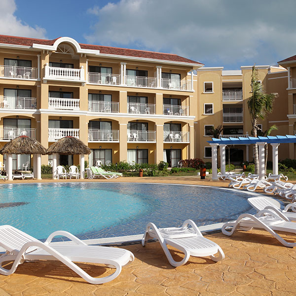 Pool side by the hotel